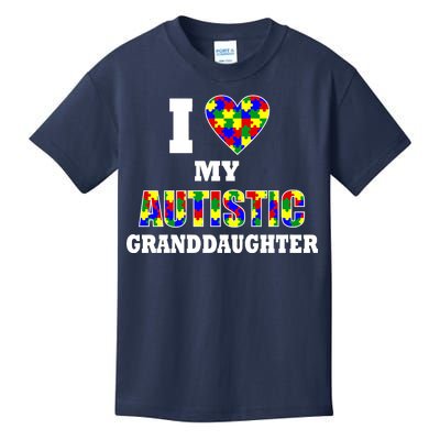 I Love My Autistic Granddaughter Autism Kids T-Shirt