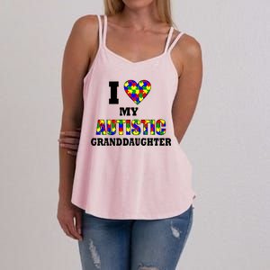 I Love My Autistic Granddaughter Autism Women's Strappy Tank