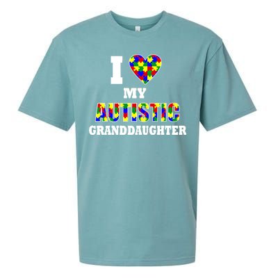 I Love My Autistic Granddaughter Autism Sueded Cloud Jersey T-Shirt