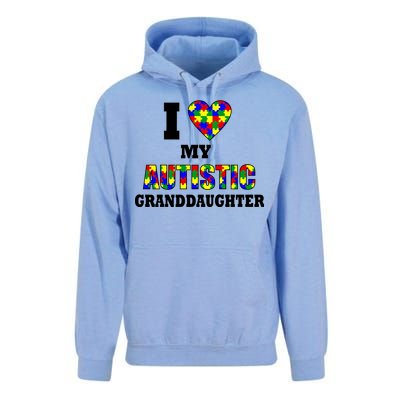 I Love My Autistic Granddaughter Autism Unisex Surf Hoodie