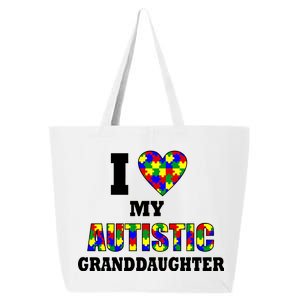 I Love My Autistic Granddaughter Autism 25L Jumbo Tote