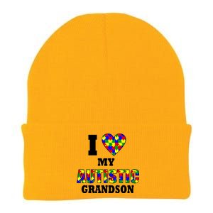 I Love My Autistic Grandson Autism Knit Cap Winter Beanie