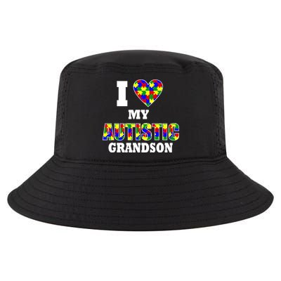 I Love My Autistic Grandson Autism Cool Comfort Performance Bucket Hat