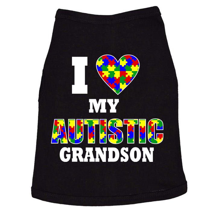 I Love My Autistic Grandson Autism Doggie Tank