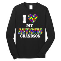 I Love My Autistic Grandson Autism Long Sleeve Shirt