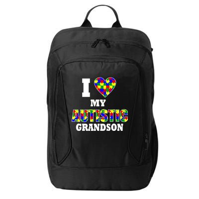 I Love My Autistic Grandson Autism City Backpack