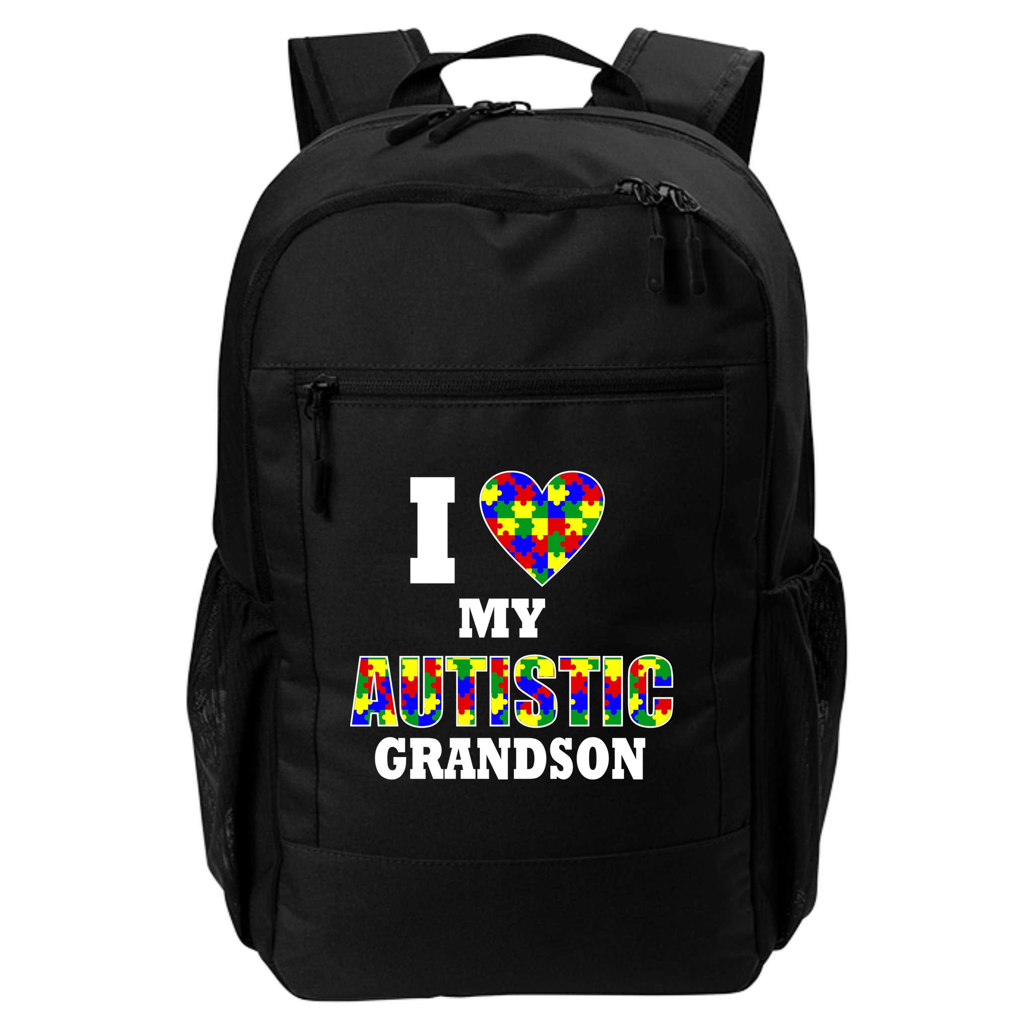 I Love My Autistic Grandson Autism Backpack