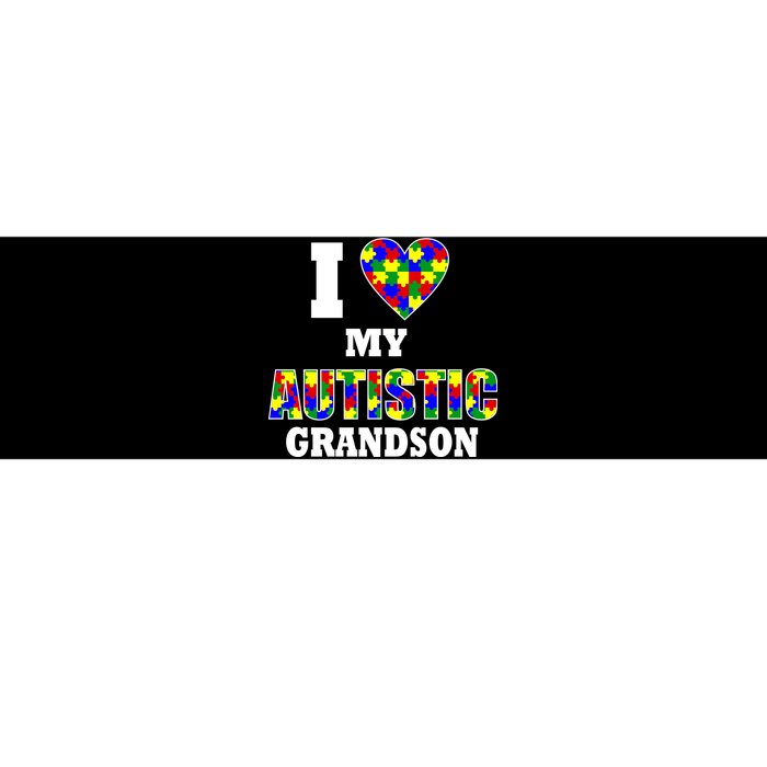 I Love My Autistic Grandson Autism Bumper Sticker