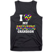 I Love My Autistic Grandson Autism Tank Top