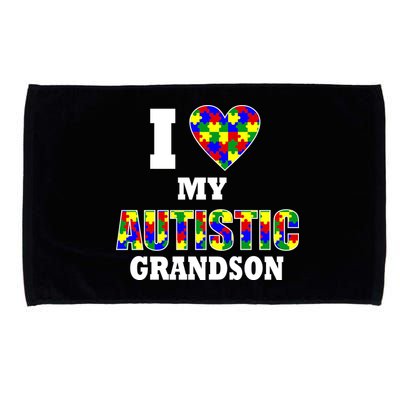 I Love My Autistic Grandson Autism Microfiber Hand Towel