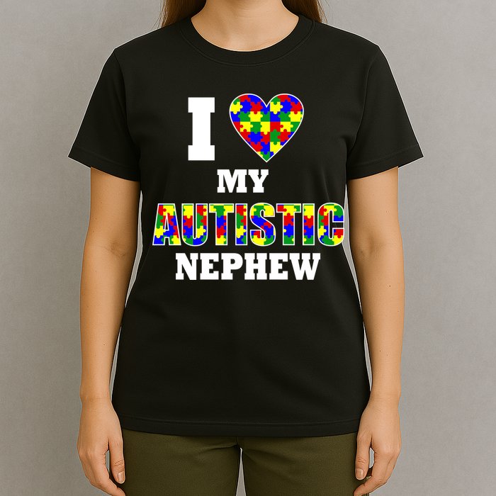 I Love My Autistic Nephew Autism T-Shirt