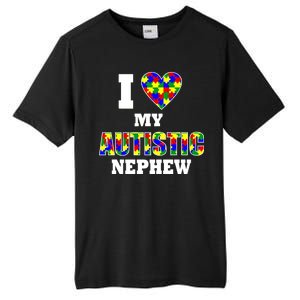 I Love My Autistic Nephew Autism Tall Fusion ChromaSoft Performance T-Shirt