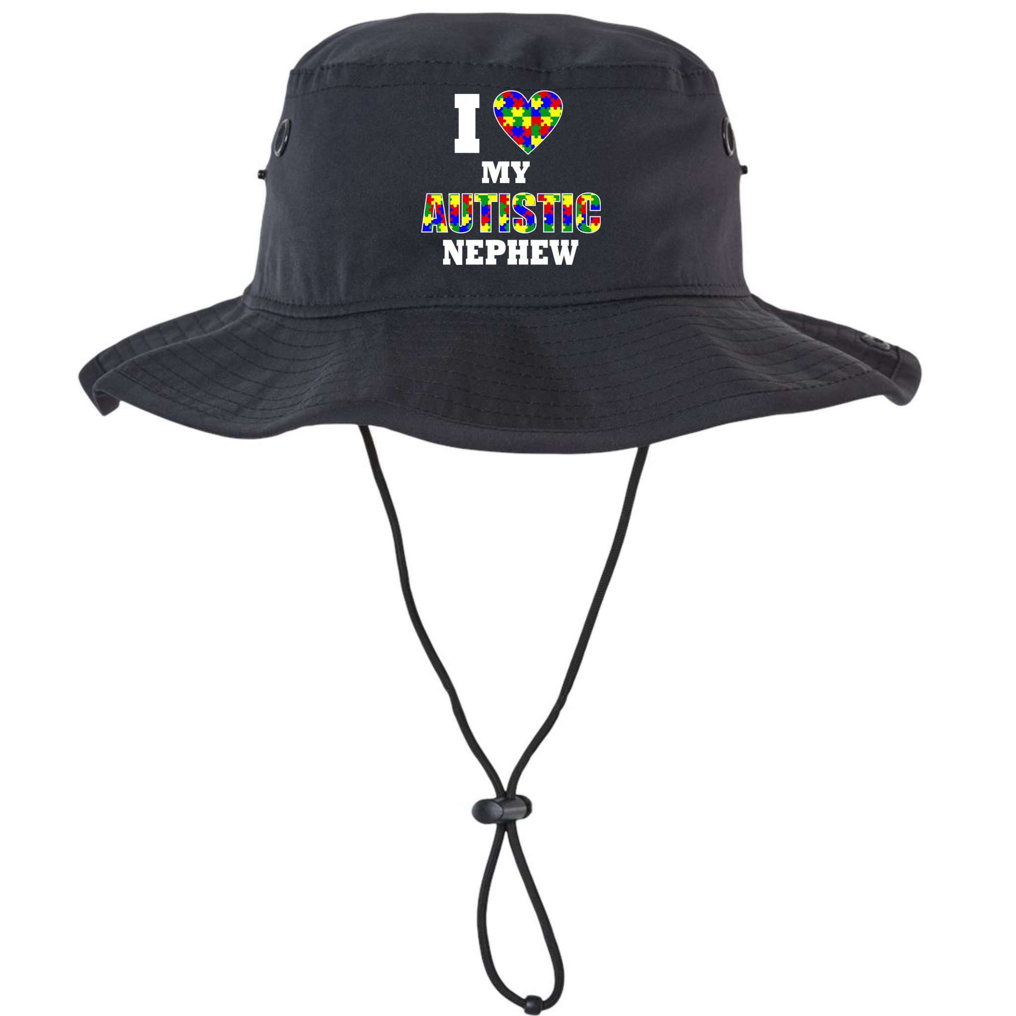 I Love My Autistic Nephew Autism Bucket Hat