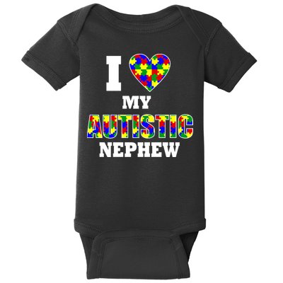 I Love My Autistic Nephew Autism Baby Bodysuit