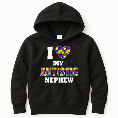 I Love My Autistic Nephew Autism Kids Hoodie