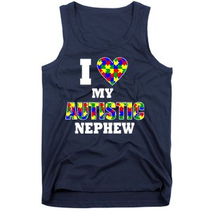 I Love My Autistic Nephew Autism Tank Top