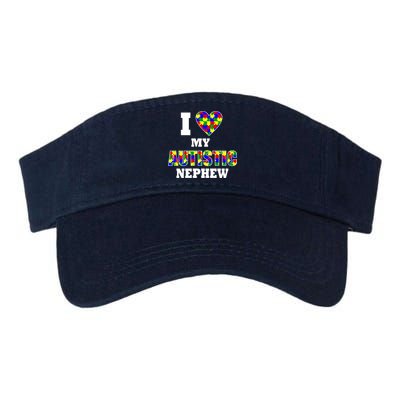 I Love My Autistic Nephew Autism Valucap Bio-Washed Visor