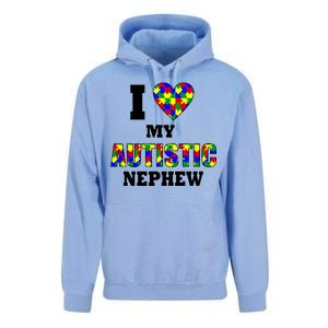 I Love My Autistic Nephew Autism Unisex Surf Hoodie