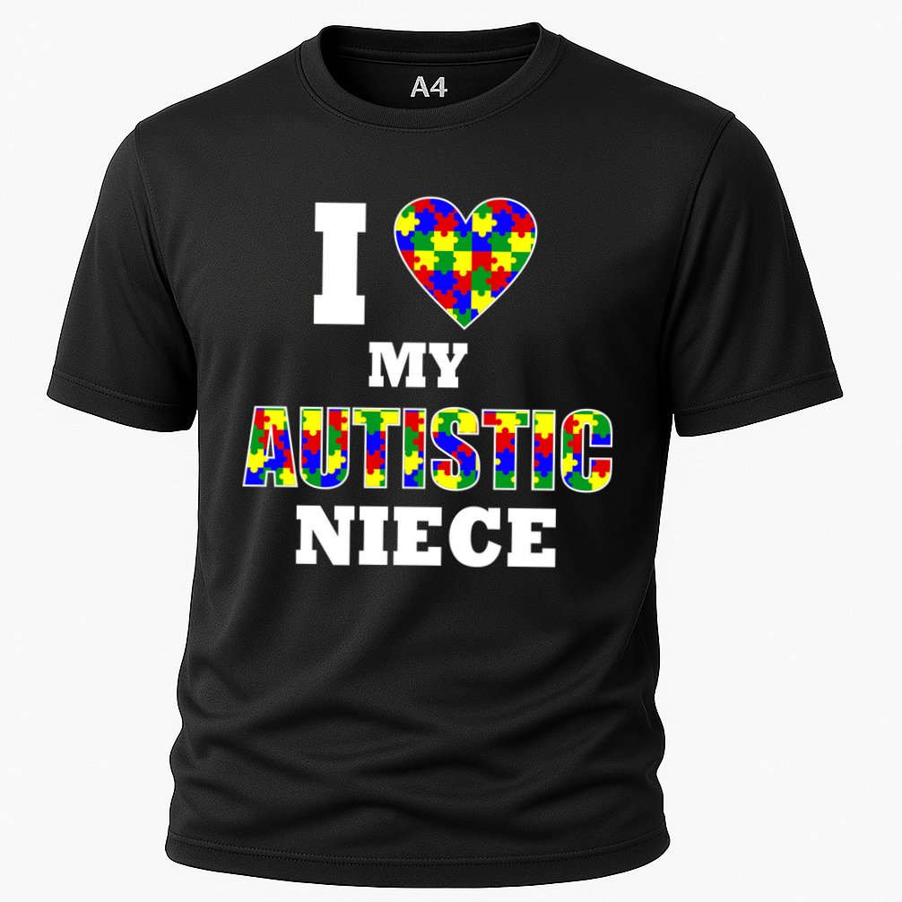 I Love My Autistic Niece Autism Cooling Performance Crew T-Shirt