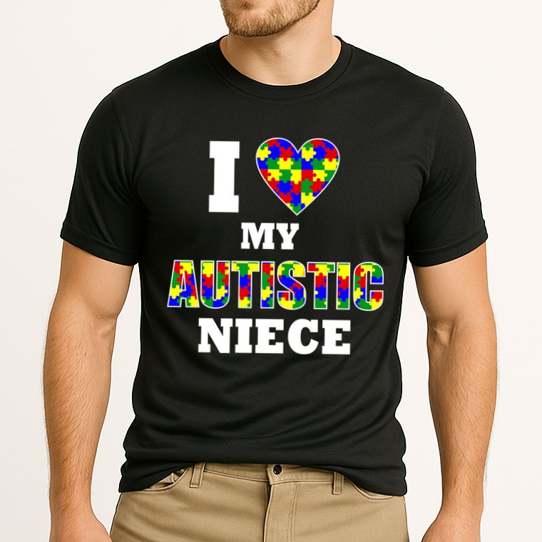 I Love My Autistic Niece Autism Cooling Performance Crew T-Shirt
