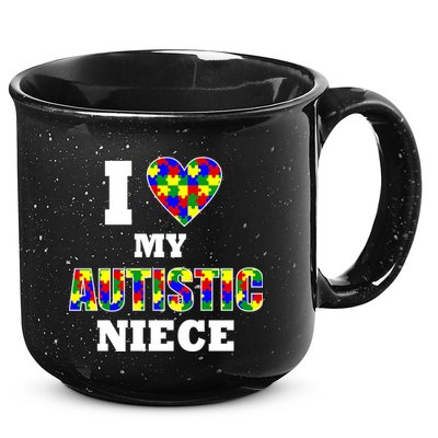 I Love My Autistic Niece Autism 15oz Campfire Ceramic Mug