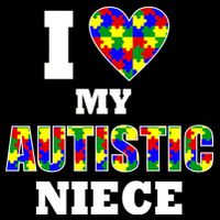 I Love My Autistic Niece Autism Drawstring Bag