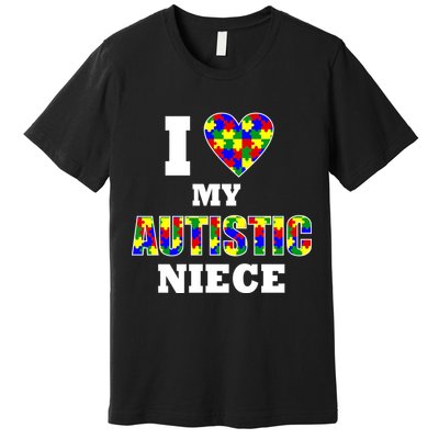 I Love My Autistic Niece Autism Premium T-Shirt