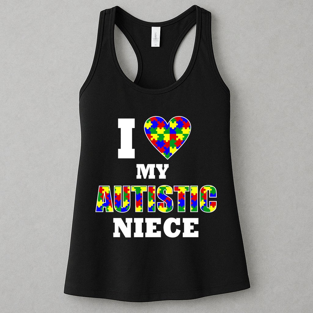 I Love My Autistic Niece Autism Womens Tank Top