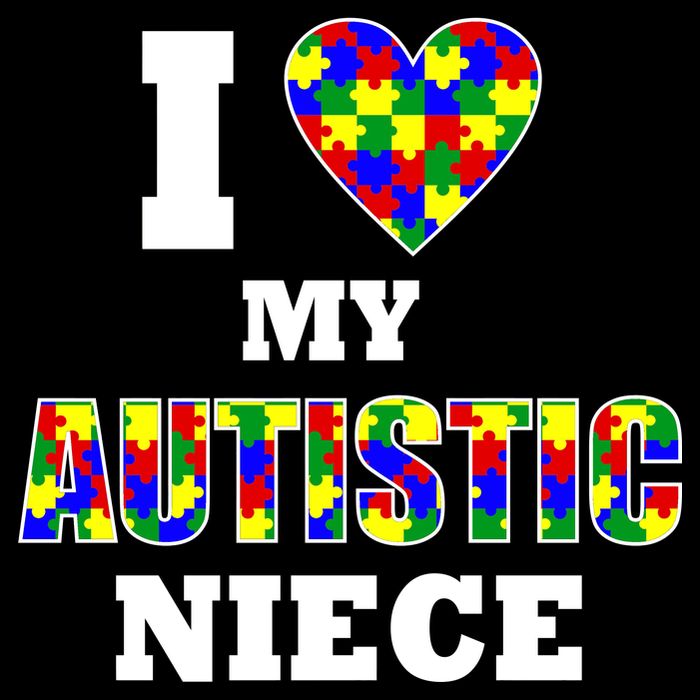 I Love My Autistic Niece Autism Womens Tank Top