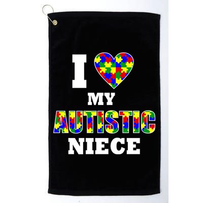 I Love My Autistic Niece Autism Golf Towel