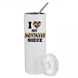 I Love My Autistic Niece Autism Stainless Steel Tumbler