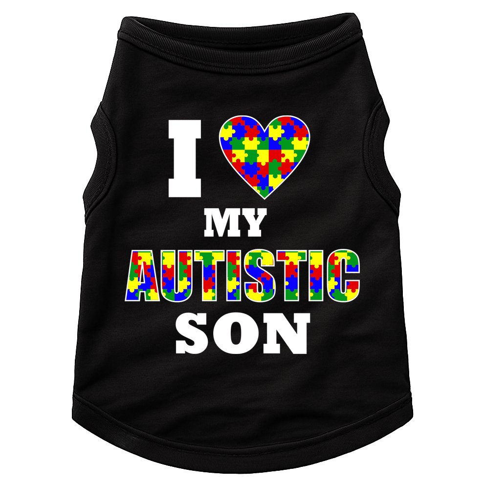 I Love My Autistic Son Autism Doggie Tank