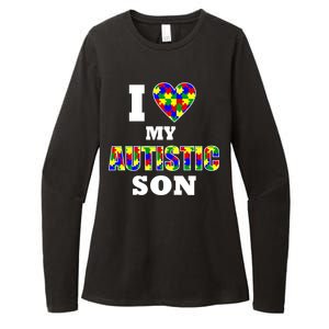 I Love My Autistic Son Autism Womens CVC Long Sleeve Shirt