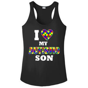 I Love My Autistic Son Autism Ladies PosiCharge Competitor Racerback Tank