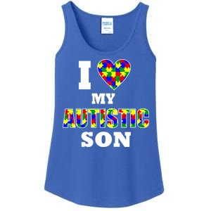 I Love My Autistic Son Autism Ladies Essential Tank