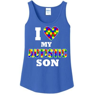 I Love My Autistic Son Autism Ladies Essential Tank