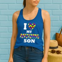 I Love My Autistic Son Autism Womens Tank Top