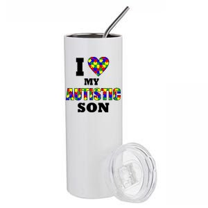 I Love My Autistic Son Autism Stainless Steel Tumbler