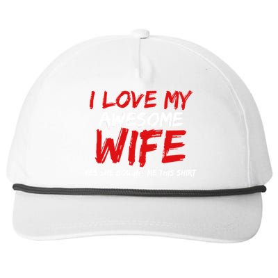 I Love My Awesome Wife Yes She Bought Me This Snapback Five-Panel Rope Hat