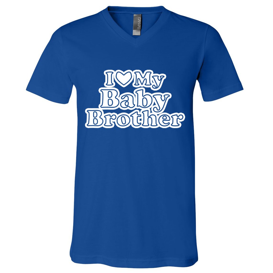 I Love My Baby Brother V-Neck T-Shirt
