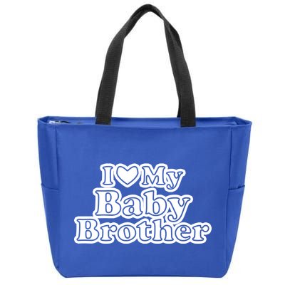 I Love My Baby Brother Zip Tote Bag