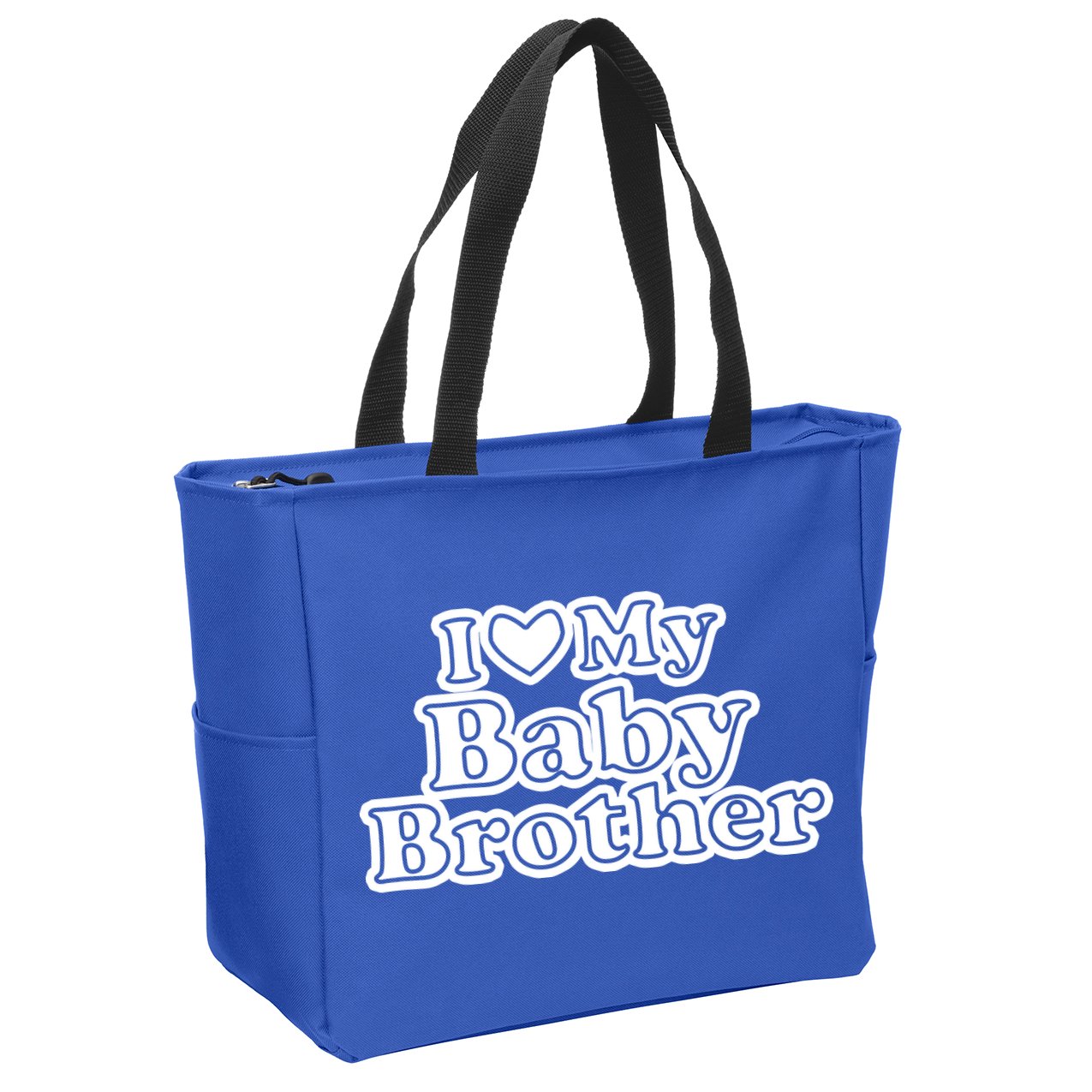 I Love My Baby Brother Zip Tote Bag