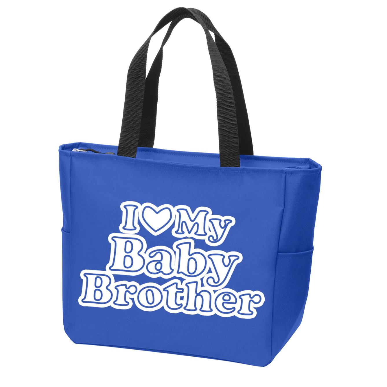I Love My Baby Brother Zip Tote Bag