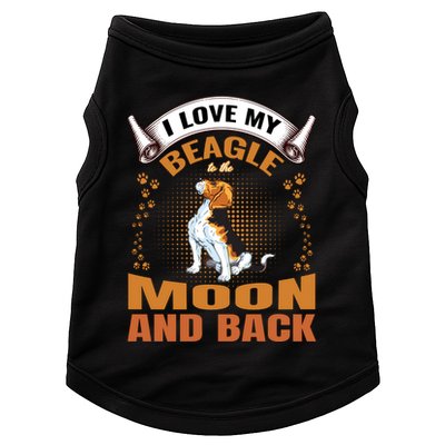 I Love My Beagle To The Moon and Back Doggie Tank