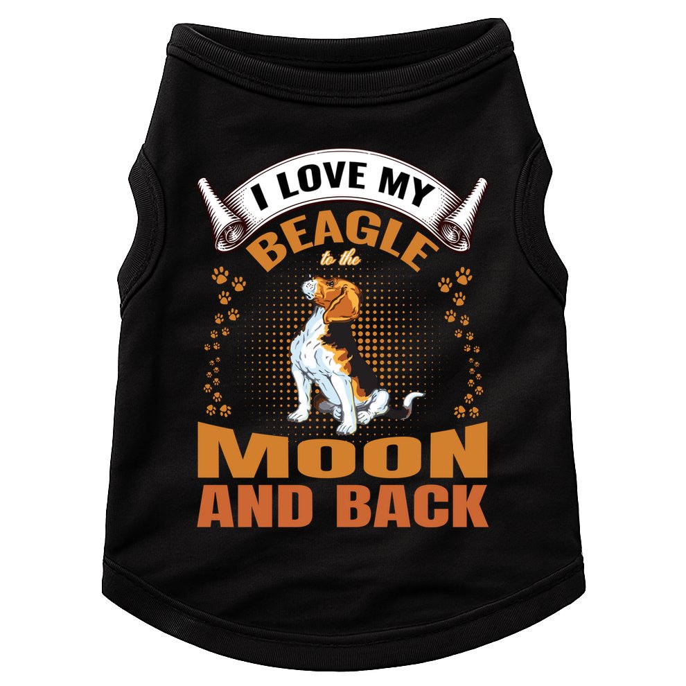 I Love My Beagle To The Moon and Back Doggie Tank