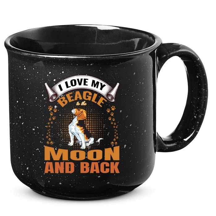 I Love My Beagle To The Moon and Back 15oz Campfire Ceramic Mug