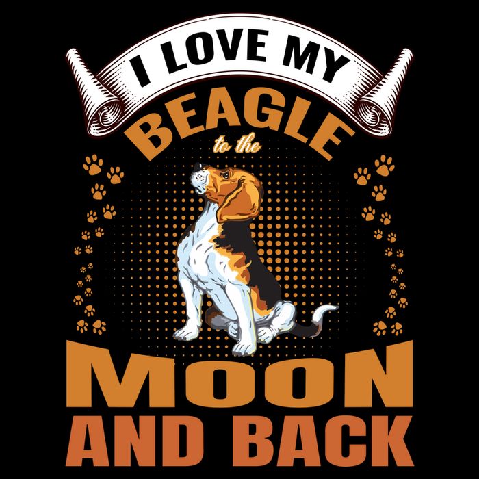 I Love My Beagle To The Moon and Back Drawstring Bag