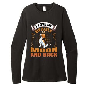 I Love My Beagle To The Moon and Back Womens CVC Long Sleeve Shirt