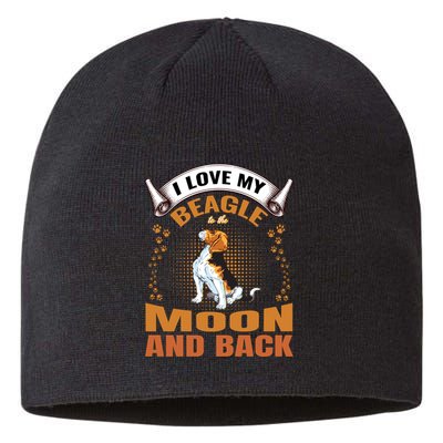 I Love My Beagle To The Moon and Back Sustainable Beanie