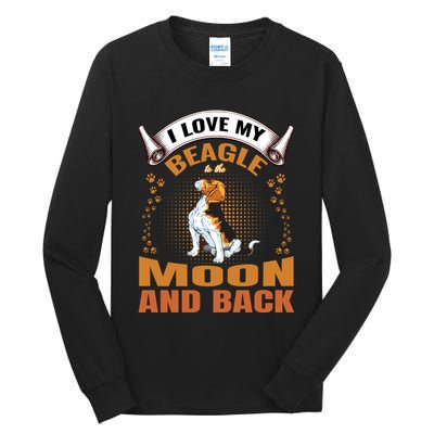 I Love My Beagle To The Moon and Back Tall Long Sleeve T-Shirt